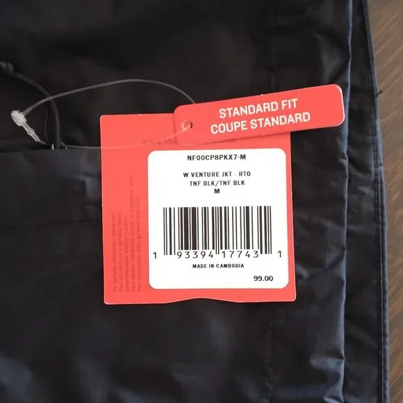 🆕The North Face Women's Venture Rain Jacket, Medium - TNF Black/TNF Black, NWT - Picture 5 of 8